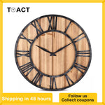 Horloge Industrielle Bois Et Métal