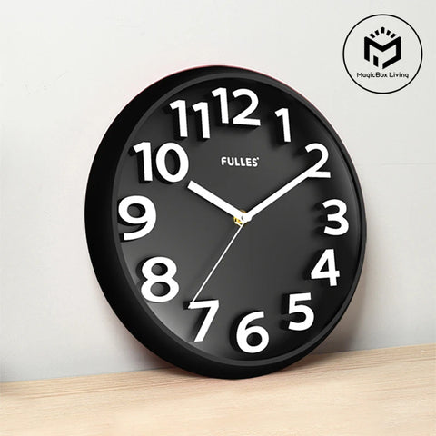 Horloge Murale Noire Moderne