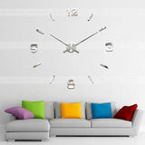 Horloge Murale 100 Cm Argent 