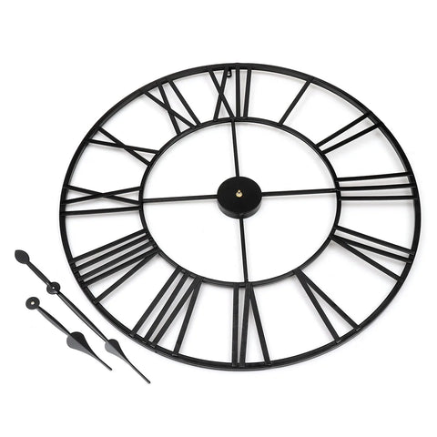 Grande Horloge Murale Noire