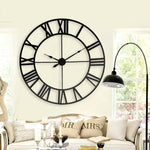 Grande Horloge Murale Noire