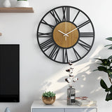 Horloge Metal Et Bois