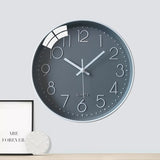 Grand Horloge Murale Design Gris 