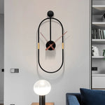 Moderne Horloge Murale Design Noir Sur Un Mur 