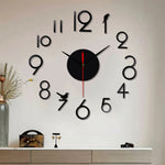 Horloge 3D Murale Noir 