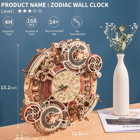 Puzzle 3D Bois Horloge