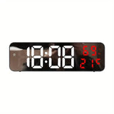 Horloge Murale Led Blanc Rouge 