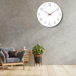 Horloge Blanche Et Bois Sur Un Mur 