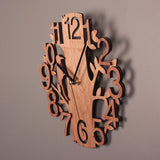 Horloge Murale En Bois Marron 