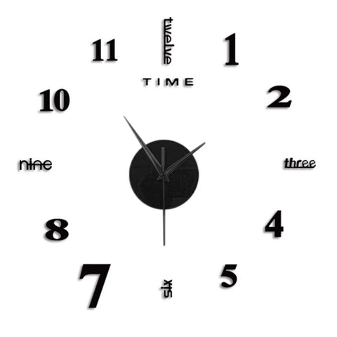 Horloge Murale 50 cm Noir 