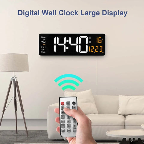Horloge Mural Digital Sur Un Mur 
