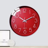 Grand Horloge Murale Design Rouge 