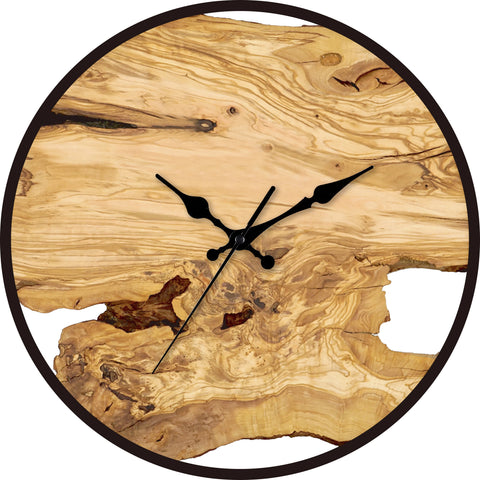 Horloge Murale Bois Et Metal Sur Un Mur 