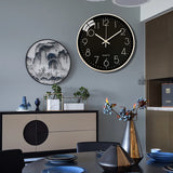 Grand Horloge Murale Design Noir Or