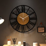 Horloge Metal Et Bois