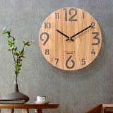 Horloge Murale Bois Scandinave Sur Un Mur 